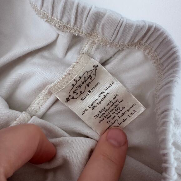 Persnickety Alexa White Lace Hem Leggings - Girls Size 8 - Picture 4 of 5